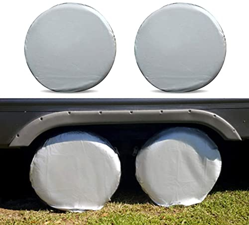 JMSL Satz von 4 Reifentaschen-Rv Caravan Reifenabdeckung-Wohnwagen radabdeckung-Reifenschutzhülle,Staubdicht Wasserdicht 210D Oxford Tuch Reifen Sonnenschutz,Für 27-29 Zoll