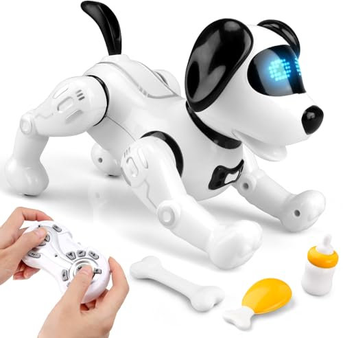 Beria Toys for 8+ Year Old Kids: Remote Control Robot Dog Toy Aged 8 9 10 11 12 Year Old Boys Girls Toys Presents Interactive Smart Robotic Dog Dancing Talking Electronic Pets