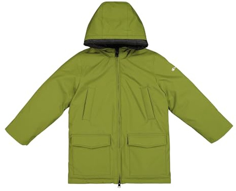 Champion Boy's Legacy Outdoor B (306873) -Light Neoprene Woven145gr Hooded Jacket, Green (GS573), 13-14 Years