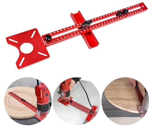 Gabarit de défonçage à 4 fonctions en 1, support réglable pour armoire, outil de gabarit en alliage d'aluminium, outil de défonçage pour menuiserie, plaque d'insertion pour table de défonçage