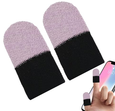 2 fingerhylsor för spel, anti-svett spelkontroll finger tumärm, andningsbar spelfingerhandske, ultrakänsliga fingerhandskar, spelartefakt pekskärm fingerhylsor för spelare