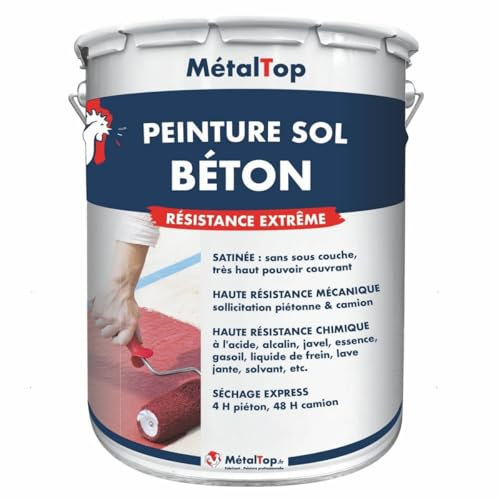 Metaltop - Peinture Sol Beton - Orange pastel - RAL 2003 - Pot 1 L