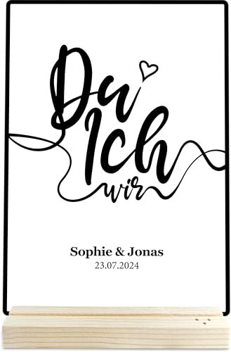 Elbeffekt Paar Geschenk Für Ihn & Sie - Du Ich Wir Holzbild personalisiert - Jahrestag Geschenk Für Ihn, Personalisierte Geschenke, Valentinstag Deko, Gemälde, Paar Geschenke, Ich Liebe Dich, Wir