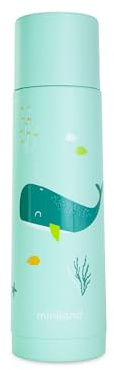 Miniland Termo Bebé para Líquidos 500 ml de Acero Inoxidable, Mantiene Temperatura más de 24h, Cierre Hermético y Sistema Antigoteo | Whaley