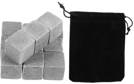 COLLBATH Ghiaccio Riutilizzabile 12 Pezzi Rocce Di Whisky in Marmo Cubetti Di Ghiaccio Per Bevande A Congelamento Rapido Per Vino E Whisky