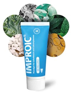 IMPROIC Gel orale contro l'infiammazione delle gengive (20 ml) | Con microargento medico e principi attivi naturali | Protezione efficace per gengive, denti e impianti