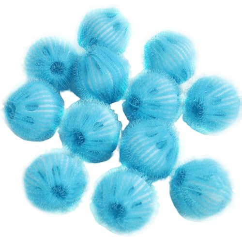 Lot de 12 machines à laver réutilisables pour poils d'animaux - Boules anti-peluches efficaces pour poils de chien - Accessoire pratique pour l'entretien du linge