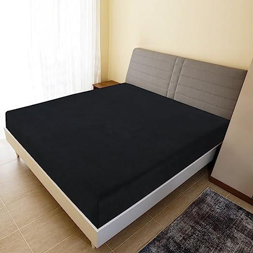 Item-Jersey, lenzuolo con angoli elasticizzati, 160 x 200 cm, in cotone, biancheria da letto, lenzuola
