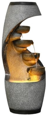 ZZlei2yu-12 Fontaine de Jardin Fontaine d'extérieur sur Pied de 127 cm, Cascade décorative for Jardin, Porche, Cour, décoration Artistique for la Maison Cascade extérieur