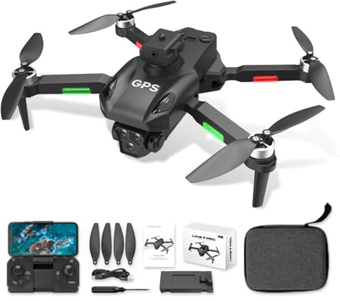 A Alpha Mini Drone con Fotocamera 720P per Bambini, Micro Drone per Principianti, Quadcopter RC con Protezione Eliche, Flip 360°, Luci LED, Drone Giocattolo per Interno ed Esterno