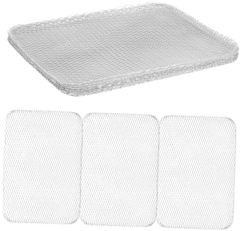 GALPADA 10 Piezas Alfombrillas de Malla para Parrilla Bbq Antiadherentes Reutilizables Tapetes para Barbacoa Ajustables para Carne Verduras y Pescado Mejor Circulación de Aire y Fácil