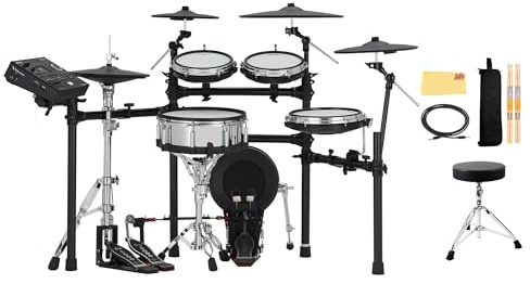 Roland TD516 V-Drums Electronic Drum Kit Bundle with Drum Throne, Audio Cable, Drumsticks, Drumstick Bag, and Austin Bazaar Polishing Cloth