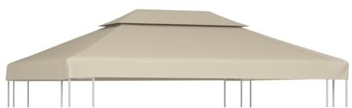 Cubierta de repuesto de cenador 310 g/m² beige 3x4 m,Casa y jardín,Jardín,Artículos de exterior,Estructuras de exteriores,Accesorios para pabellones y cenadores,Cubiertas para carpas y cenadores-40881