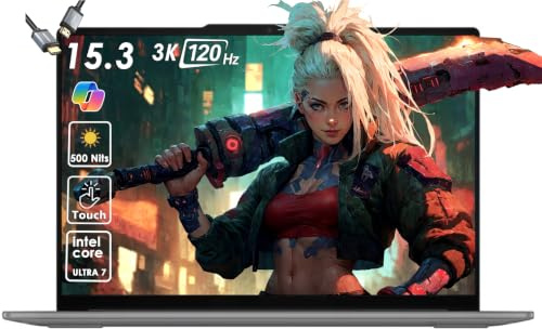 Lenovo Yoga Slim 7i Aura Edition: AI Laptop, Copilot+ PC, 15.3 3K Touchscreen, Ultra 7 256V, 16GB RAM, 1TB SSD, 22Hour, Thin & Light Creator Laptop for Design, Win11 Home W/HDMI