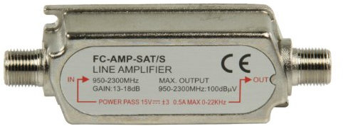 eurosell Fixapart professionnel amplificateur Inline Satellite 13/18 dB Inline Amplificateur TV Satellite coaxial Coaxial avec schräglagene ntzerrer dvbs DVB-S