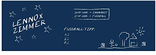 Wandkings Tafelfolie 300 x 100 cm, selbstklebend, Schwarz inkl. weißem Kreidemarker