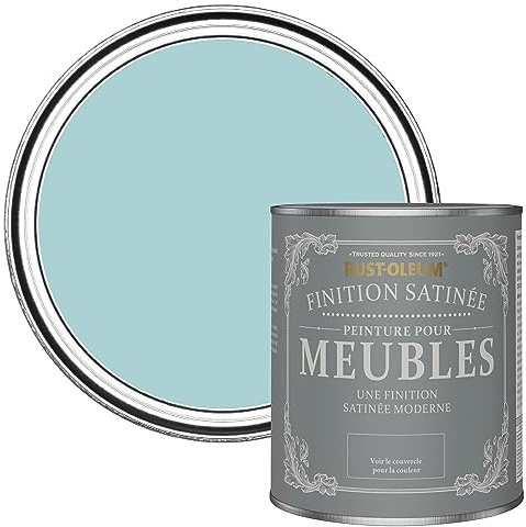 Rust-Oleum Blue Furniture & Skirting Board Paint in Satin Finish - Little Cyclades 750ml