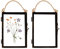 Nicola Spring Metal Photo Frames - Fits Photo Size 4 x 6 (10 x 15cm) - Pack of 2 - Black Picture Frame Portrait Orientation Rope Wall Hanging Certificate Display Poster Case