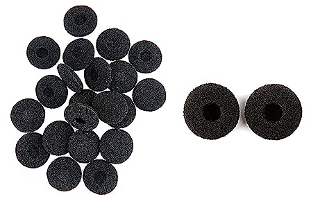 200 fundas de esponja negra para auriculares, almohadillas de esponja intercambiables, almohadillas de espuma para los oídos, buen aislamiento acústico, anticaídas
