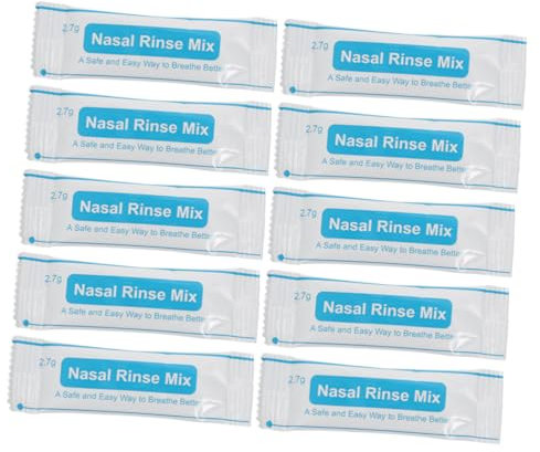 EXAOMBLE 40piezas Sal De Enjuague Nasal De Sal Para Lavado Nasal Sin Rápida y Suave Para Adultos