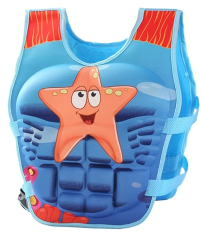 Chaleco salvavidas para niños – 38 x 30 x 6 cm traje de baño para piscina | traje de baño de kayak para niñas de 2 a 10 años | accesorios de protección ajustables para entrenamientos de natación