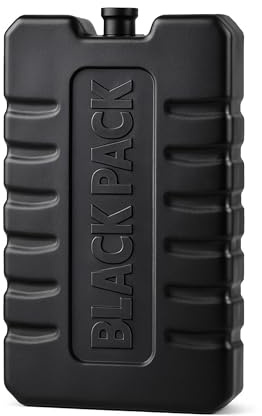 ToCi BLACKPACK kylklampor, set om 6 – 220 ml platta kylelement i svart | snygg och stark kylkudde för kylväska, kylbox, festival och camping | BPA-fri, stapelbar, EU-kvalitet