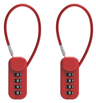 Dawutocap 4 Figure Combination Lock Heavy Type Carabiner Clip Electric Vehicle Hook for Helmets Suitcases Luggage Backpacks Portables Combination Lock for School Gym Outdoor