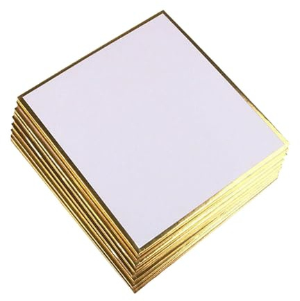 HHRJNUST 10 Pieces Shikishi Boards Anime Collection Autograph Cards Art Cards Washi Paper Gold Border Suitable for Cosplay Expo Events, 18x18 cm