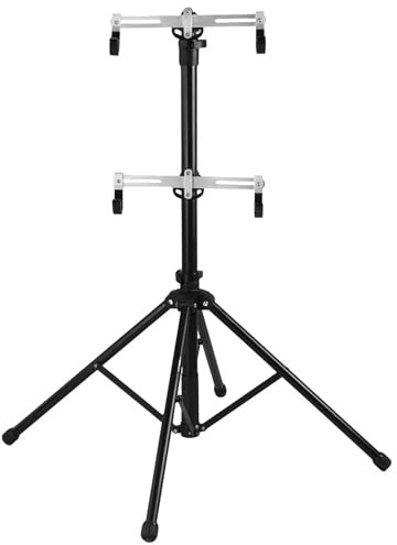 FIALAME 2 Bikes Storage Rack No Drilling Required Fully Adjustable Vertical Bike Stand for Indoor & Outdoor Display Repair Tools Holds MTB Road and Ebike