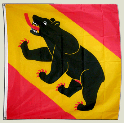 Drapeau Suisse Canton Berne Bern - 90 x 90 cm