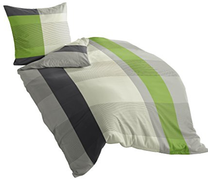 Bierbaum Bettwäsche 4643_06, Satin Basic, Designed in Germany, 155 x 220 cm, silber