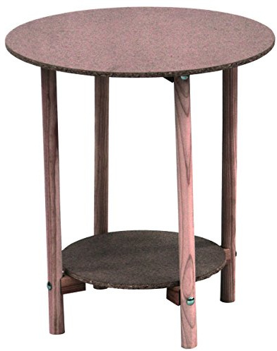 OKO Mesa Redonda, Madera manufacturada, Crudo, 50x50x75 cm