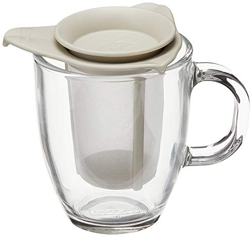 Bodum K11239-913 Yo-Yo Set de Mug/Filtre Verre/Nylon Blanc 0.35 L