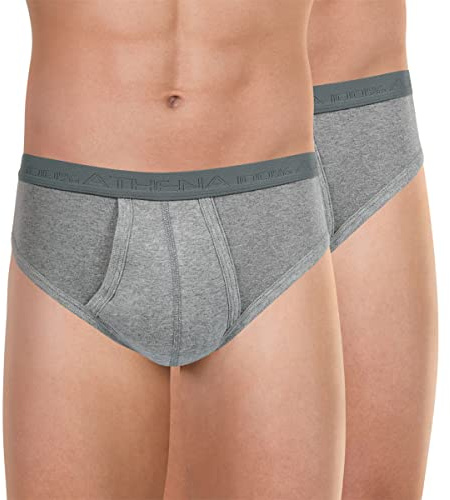Athena - Lot de 2 Slips Homme Basic - Slips 100% Coton Bio - Coupe Ouverte, Ergonomique, Confort et Maintien - Label Oeko-TEX® Standard 100