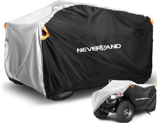 NEVERLAND ATV Quad Funda XXXL - Quad para Funda Funda para Moto Exterior Protección 190T Moto Grande Impermeable contra el Polvo a Prueba UV Correa Anti - Viento Argentado 256x110x120CM