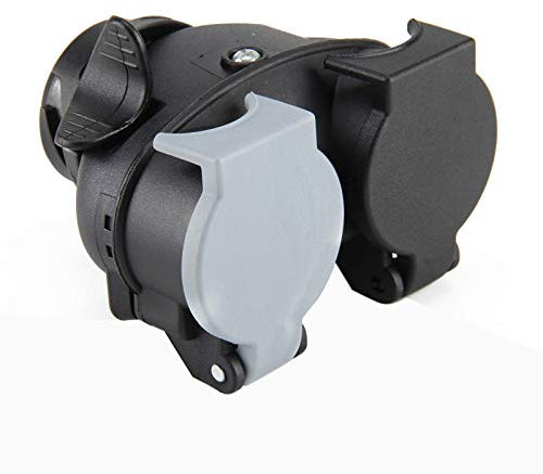 13 pin to 7 Pin Towing Adaptor 13 to 7 Pin Trailer Adaptor Plug Trailer Caravan Electric Waterproof 12V N & S Type Extension Adaptor Socket