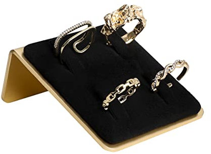 GemeShou Porta-anelli nero in velluto, piccolo, organizzatori per conservazione anelli al dettaglio【Porta-anelli in velluto Nero】