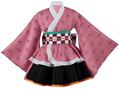 1791's lady Kamado Tanjirou Cosplay Rengoku Costume Inosuke Hashibira Kimono for Halloween Party Cosplay Outfits (Kamado Nezuko, XXL)