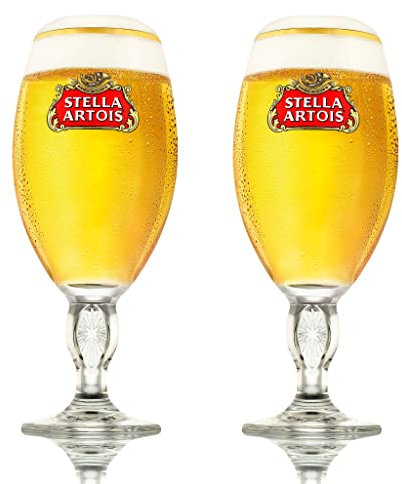 GarageBar| Bicchiere da birra a calice a | Prodotto ufficiale | Viene fornito con 2 tappetini antigoccia per birra (2, mezza pinta/283,5 g)