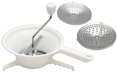 Moulin À Tomates, Moulin À Légumes Avec 3 Disques Interchangeables, Moulin À Aliments Rotatif Ergonomique Multifonctionnel, Moulin À Légumes, Broyeur De Tomates À Prise Confortable Pour La aison