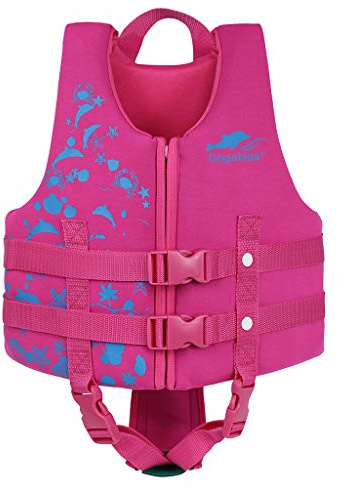 Gogokids Kids Swim Vest with Dual Adjustable Strap, Toddler Swim Vest for Kids 20-30-40-50-60 lbs, Child Swim Jackets for 2,3,4,5,6,7,8 Years Boys Girls