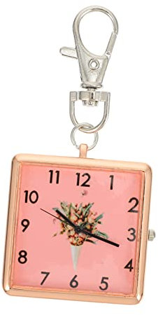 TOGEVAL Praktische Schlüsselanhänger-taschenuhr Für Studenten Und Pflegekräfte Einfache Stilvolle Und Tragbare Uhr Im Rosegoldenen Design Für Prüfungen Und Einsätze