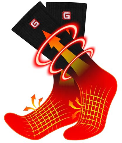 G Calcetines calefactables para hombre y mujer, recargables con batería, calcetines calefactables eléctricos, calcetines cálidos de invierno, calcetines calentadores de pies con batería, calcetines