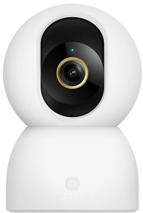 XIAOMI Smart Camera C701 4K Ultra HD, Vision à 360°, Audio bidirectionnel, Vision Nocturne Infrarouge, Wi-FI 6 Double Bande