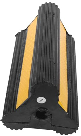 GARVALON Tope De Rueda Antideslizante De Goma para Remolques Camiones y Autocaravanas con Cinta De Alta Visibilidad y Asas para Uso Carretera y Aeropuerto