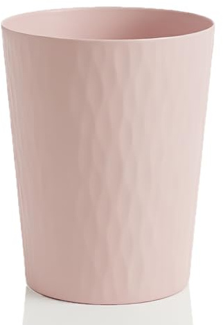 Sinoba Poubelle 9099 - En plastique - Idéale pour chambre d'enfant, bureau, cuisine - Hauteur : 30 cm - 12 l - Rose