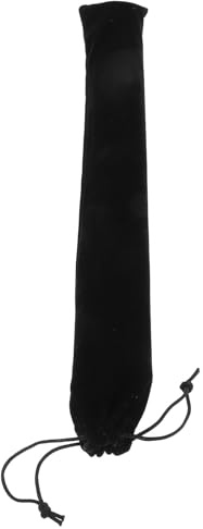 ULTECHNOVO Bolsa de Almacenamiento para Flauta de 10 Pulgadas, con Cordón Ajustable, Tela Resistente, Color Negro, Estuche Protector Ligero para Músicos y Accesorios de Instrumentos