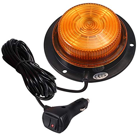 PROZOR 20LED Rotativa Luz de Advertencia Estroboscópica Homologada E9 10 Modos de Parpadeo Impermeable IP67 Indicador de Emergencia Coche para 12-24V Automoviles Vehiculos Camiones Remolques