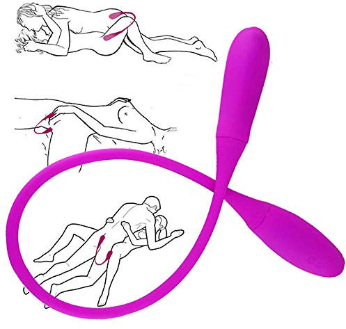 WALY-SEXME Paarvibratoren Doppeldildo mit Stoßfunktion Vibratoren für Paare Klitoris/Anal/Vaginal/Nippel/G-Punkt Stimulator Silikon Paarvibrator Sexspielzeug mit 7 Modi für Frauen Lesben