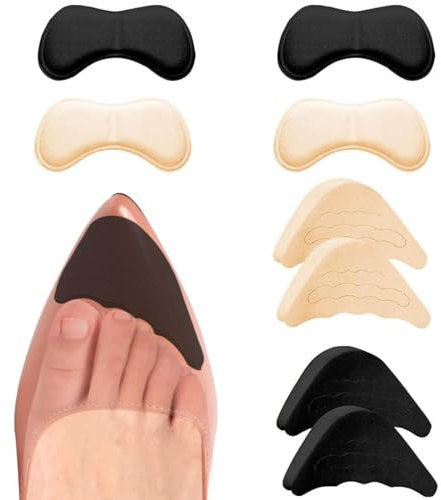 4 Paires Remplisseurs de Chaussures Inserts Larges Réglables Insert de Doublure de Talon Coussinets Adhésifs Réutilisables pour Renfort de Pied Convient à la Plupart Chaussures